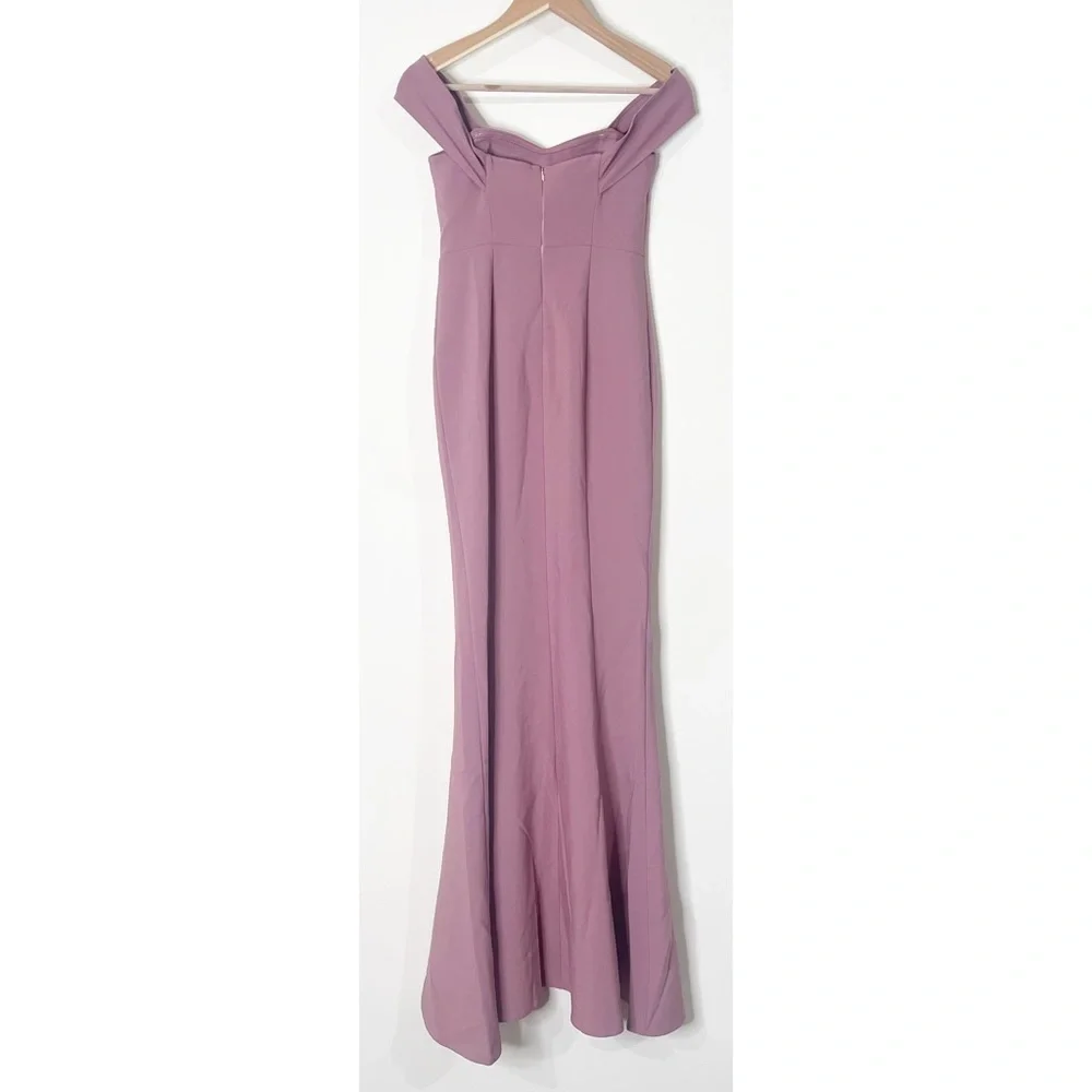 Likely Pink Mauve Off Shoulder Mermaid Bartolli Gown Dress in Nostalgia Rose - Picture 7 of 9
